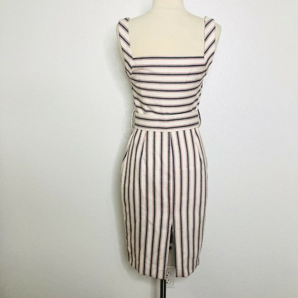 Zara Striped Belted Bodycon Dress - Picture 5 of 10